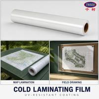 Rouleau de film de plastification à froid brillant/mat 80 microns 8010G/MZ avec support blanc et grille grise pour la protection des photos et affiches - Vente en gros usine