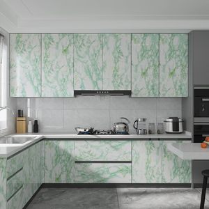 ORON <span class=keywords><strong>DECO</strong></span> Autocollant en marbre <span class=keywords><strong>vert</strong></span> brillant, imperméable, à coller et à <span class=keywords><strong>d</strong></span>écoller, pour comptoirs <span class=keywords><strong>de</strong></span> cuisine, <span class=keywords><strong>d</strong></span>écoration intérieure, rouleaux <span class=keywords><strong>de</strong></span> papier peint autocollants - Product Image 2