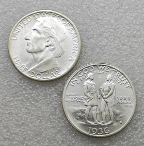 Pièces de monnaie commémoratives UNC 1934-1938 des États-Unis, demi-dollar du bicentenaire de Boone, cadeaux, décoration de la maison - Product Image 2