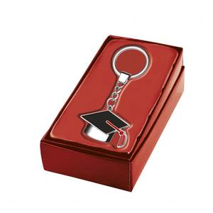 Llavero táctil negro con borla roja, mosquetón y llavero promocional - Product Image 3