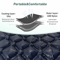Matelas pneumatique ultraléger pour le camping en plein air, matelas gonflable imperméable en PVC pour les voyages, la randonnée, lit pliable avec oreillers