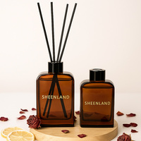 Bouteille en verre ambré de 200 ml, pot d'aromathérapie, diffuseur de parfum, bouteille en verre
