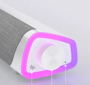 Barre de son stéréo avec caisson de basses, haut-parleur Bluetooth et filaire pour ordinateur portable Macbook, PC, lecteurs de musique - Product Image 6