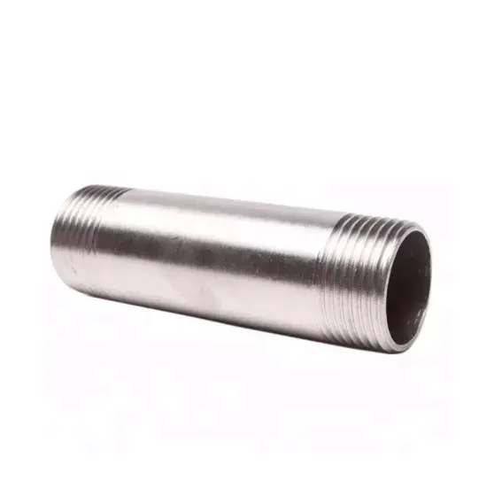 Encaixes De Tubulação De Aço Inoxidável 3/8 "NPT x 3/8" NPT Macho Rosqueado 2 "Comprimento Mamilo Cast Pipe