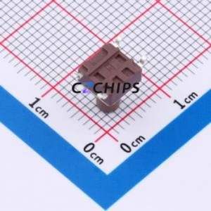 TSB06331-088D332DH-R0500 Tactile Switch SMD-4P,6.1x6.1mm Switch Single Pole Single Throw Round Button 1.8N 6.1mm - Product Image 2