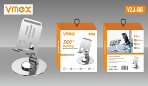 Soporte para teléfono móvil de metal giratorio de 360 ​​grados Vmex VZJ-05, soporte para tableta, color plateado, gris, morado - Product Image 1