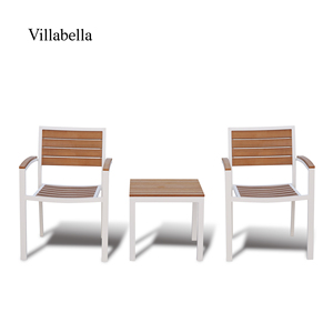 Set di 3 Pezzi per Terrazza, Piccolo Set di Poltrone da Esterno Resistenti ai Raggi UV, Arredamento da Giardino e Balcone per Hotel e Resort - Product Image 2