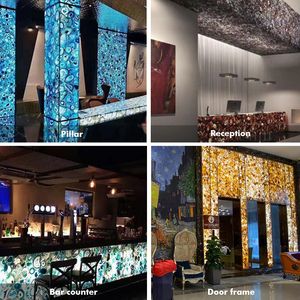 กระเบื้องปูพื้นหินอ่อนหินอาเกตโปร่งแสงหินอาเกตธรรมชาติปรับแต่งได้ตามต้องการ - Product Image 6