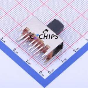 SS-43D01-G090 Slide Switch Through hole Component (THT) Switch 4-Pole Three Throw Rectangle Pin Header PC Pin 22mm - Product Image 2