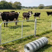 Clôture pour bétail et moutons galvanisée de haute qualité à bas prix, longueur 2 m, durable pour utilisation en ranch, vente en gros directe d'usine