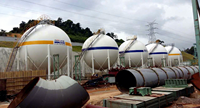 Réservoir de stockage sphérique cryogénique pour ammoniac et éthylène ASME 1500m3-10000m3 pour usine chimique de GPL