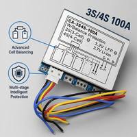 Carte de protection de batterie au lithium 3S 4S 100A BMS avec charge équilibrée pour pack de batteries Li-ion 12,6V 16,8V