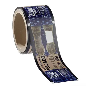 Rollo de papel de aluminio y plástico con impresión personalizada, bolsita termosellable laminada, rollo de película flexible para embalaje automático de alimentos