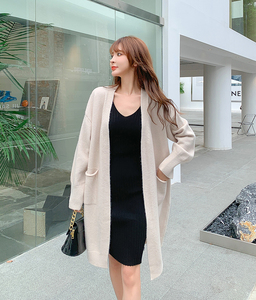 Nuovo Cappotto Invernale da Donna con Tasche, Giacche Spesse Oversize, <span class=keywords><strong>Cardigan</strong></span> Lungo in Maglia Stile Coreano Casual 2023 - Product Image 2