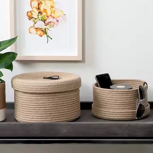 Cestino Organizzatore Ecologico in Corda di Cotone Organico Intrecciata per l'Organizzazione della Stanza - Product Image 2