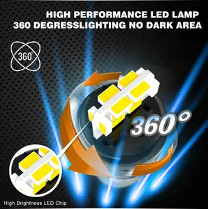 BRS ไฟเบรก P21 BA15YD 1157 BA15D ประสิทธิภาพสูงหลอดไฟ LED 1400LM ความสว่างสูง