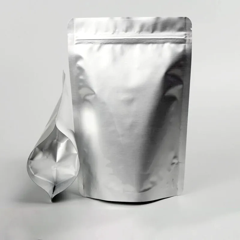 Gallon Stand Up Pure Aluminum Foil Mylar Silver Resealable Zipper Ziplock Food Packaging Storage Doypack Bags Pouches