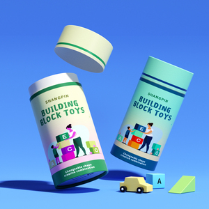 Contenitori regalo per bambini impermeabili di fascia alta in tubi di carta modello cartone animato Mini giocattolo mattoncini giocattolo - Product Image 5