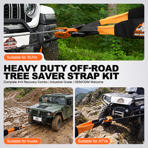 Sangle de <span class=keywords><strong>récupération</strong></span> pour treuil, protection d'arbres, ATV, UTV, 3 pouces, 8 pieds, en polyester, robuste, pour tout-terrain, 4x4, camion, Jeep - Product Image 2