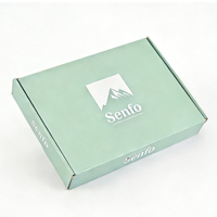 Boîte d'emballage d'expédition en carton ondulé plat personnalisé avec logo, papier kraft, vêtements, bijoux, parfum, nourriture