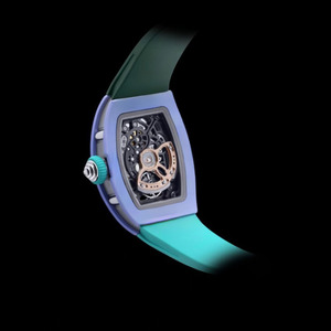 Reloj de pulsera mecánico automático de alta calidad con caja de cerámica de color estilo charm de diseñador y esfera grabada. - Product Image 5