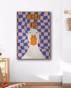 What the Duck Print Art Picture Funny Cute Animal Canvas Posters Pintura de pared moderna <span class=keywords><strong>para</strong></span> baño Dormitorio Decoración - Product Image 1