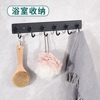 Crochets muraux en acier inoxydable écologiques, vente en gros d'usine, porte-manteau noir pour hôtel, maison, salle de bain