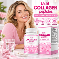 Capsules de collagène multi-peptides à marque privée avec biotine, vitamine C et acide hyaluronique pour la peau, les cheveux et le soutien des articulations