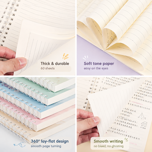 <span class=keywords><strong>Diario</strong></span> de Gratitud con Espiral, Logotipo Personalizado, Cuadrícula de Puntos, Tapa Dura, Apertura Plana, Cuadernos para el Campus 2026, Venta al por Mayor - Product Image 2