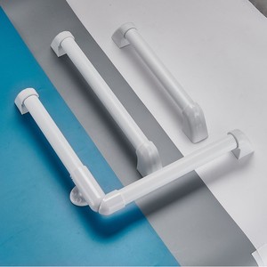 Barra de Apoyo en Forma de L Weiyue, Acero Inoxidable 304, Blanca, Antideslizante, Barra de Seguridad para Baño para Personas Mayores y Mujeres Embarazadas - Product Image 1