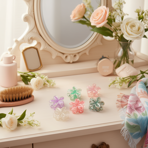 Fermacapelli a Forma di Fiore di Frangipani 8Cm con Copertura, Pinza 2 Pezzi per Colore - Product Image 2