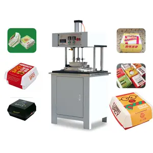 2022 hot selling small business Semi automatic PE coated Food Paper Burger Packing Box folding machine