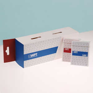 En Stock, Cartas de Juego de Plástico WPT, Juego de Doble Caja Roja y Azul, Estándar de Casino, Baraja de Póker Impermeable con Acabado Brillante - Product Image 2