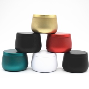 Boîte en métal ronde vide pour bougies, personnalisable, 2oz, 4oz, 8oz, emballage cadeau, vente en gros - Product Image 1