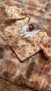 Sarees en organza de travail manuel numérique élégant exclusif pour la fête ou toute fonction de fantaisie Collection élégante légère - Product Image 5