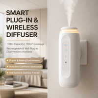 Diffuseur d'arômes intelligent compact pour la maison, atomiseur à froid électrique à brancher sur prise murale, recharge automatique