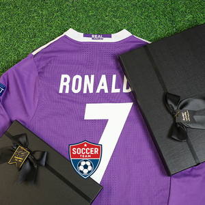 Camiseta de Fútbol Retro Personalizada al por Mayor con Nombre de Equipo para Hombre, Logotipo Frontal, 100% Poliéster, Transferencia de Calor, Secado Rápido, Transpirable - Product Image 1