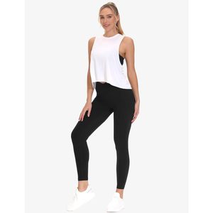 FOXA Leggings de yoga de cintura alta para mujer con bolsillos, pantalones deportivos con control de abdomen, color negro - Product Image 3
