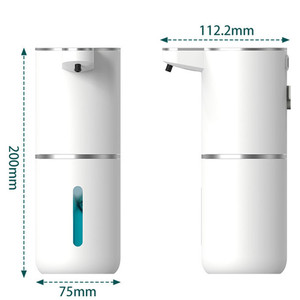 Distributeur de savon liquide moussant automatique sans contact de luxe moderne rechargeable pour salle de bain avec plateau - Product Image 6
