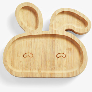 Offre spéciale ensemble cuillère et bol en bambou pour enfants, assiette à dîner en bambou pour bébé avec support à ventouse en silicone - Product Image 6