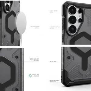 <span class=keywords><strong>Funda</strong></span> Protectora de Lujo para Teléfono S26 <span class=keywords><strong>Ultra</strong></span>, Resistente a Impactos, de Acrílico, con Patrón Hexagonal, Magnética y Robusta - Product Image 2