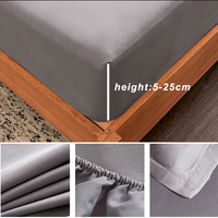 Drap-housse en coton avec bandes élastiques Couvre-matelas réglables antidérapants pour lit simple double King Queen, 140/160/200cm