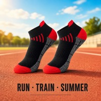 Chaussettes de sport d'été pour hommes et femmes - Chaussettes de course et de basketball en polyester à séchage rapide, antidérapantes et respirantes, fabriquées à l'étranger