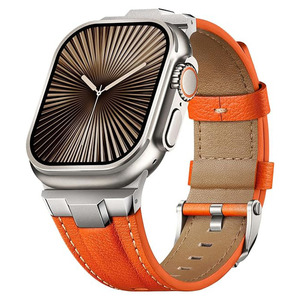 Adatto per Cinturino <span class=keywords><strong>Apple</strong></span> <span class=keywords><strong>Watch</strong></span> IwatchUltra2 Connettore in Acciaio Inossidabile Tipo Robusto in <span class=keywords><strong>Pelle</strong></span> - Product Image 6