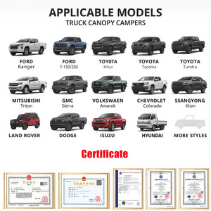 Camper amovible <span class=keywords><strong>pour</strong></span> camion Ford F150 avec benne de 5,5 pieds, canapé-lit RV/<span class=keywords><strong>camping</strong></span>-<span class=keywords><strong>car</strong></span>, <span class=keywords><strong>pour</strong></span> camion Chevrolet, fourgonnette, camion à plateau, avec toilettes et douche - Product Image 2