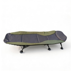 Chaise de pêche ergonomique pliable 180 kg avec dossier et pieds réglables pour pêcheurs, lit de camping pliant portable pour la chasse en extérieur - Product Image 4