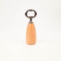 Ouvre-bouteille en bois massif de noyer avec insert en acier inoxydable, gadget créatif pour ouvrir les boissons, idéal pour un cadeau
