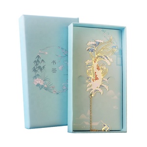 Marcapáginas de Metal y Latón Esmaltado con Diseño Antiguo Estilo Chino, Exquisito Regalo de Alta Gama, con Caja - Product Image 1