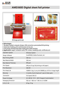 पूरी तरह से स्वचालित 360d उच्च अंत गर्म पन्नी प्रिंटर शीट प्रिंटिंग मशीन कम तापमान पन्नी का उपयोग करता है - Product Image 3