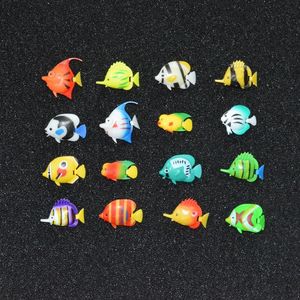 Plastic Drijvende Veelkleurige Visdecoraties Aquarium Kleine Tropische Vissen Kunstmatige Plastic Vissen Voor Aquarium - Product Image 2